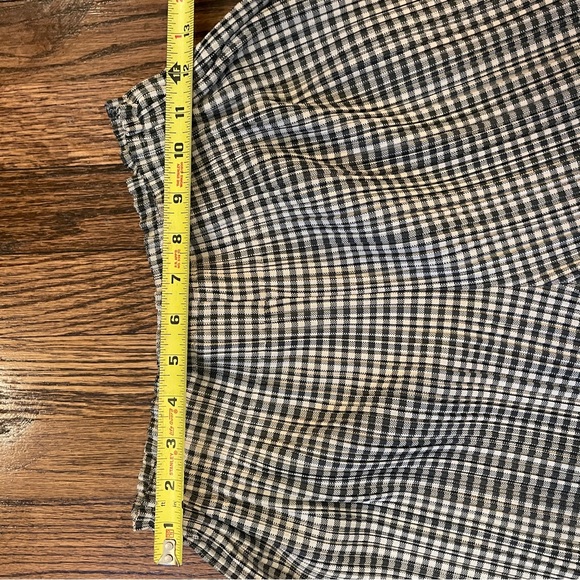 Issey Miyake PLEATS PLEASE gingham check pleated crop wide leg pants size 4 - Picture 8 of 10